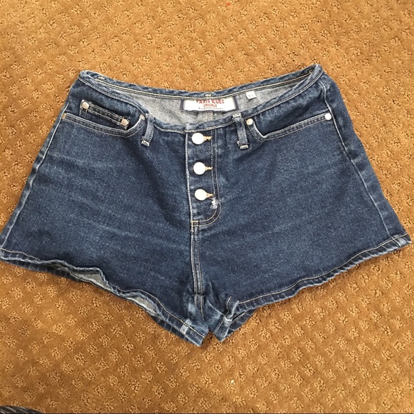 paris blues jean shorts